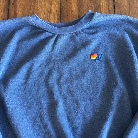 Aviator Nation Women’s Relaxed Fit Crewneck Pullover Sweatshirt Size Small Navy - Picture 3 of 6